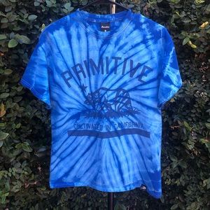 💥PRIMITIVE💥 size M blue tie dye swirl 🍭SS shirt